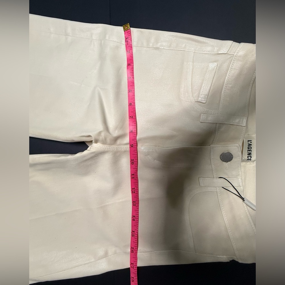 L’Agence Clayton Wide-Leg Coated Jean | NWT | Sz. 23 | French Vanilla | Cream - Picture 16 of 16